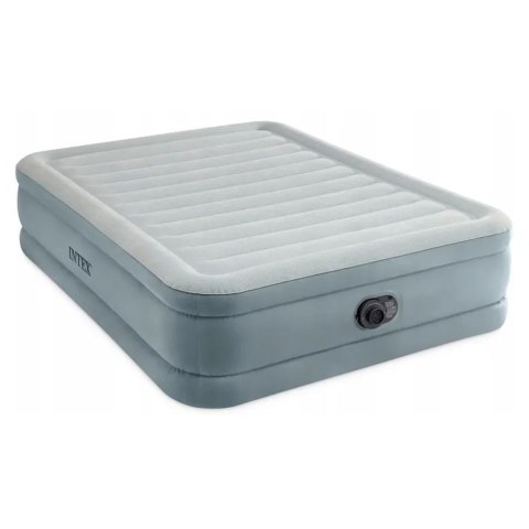 Materac Dmuchany Dwuosobowy 203x152x46 Cm Z Wbudowaną Pompką Elektryczną Intex 64824