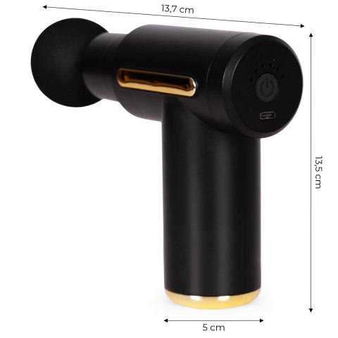 Pistolet Do Masażu Masażer Ręczny Wibracyjny Zestaw 4 Końcówek Modernhome