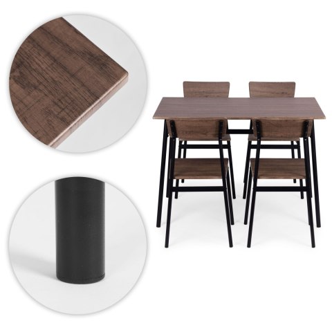 Zestaw Mebli Do Jadalni Kuchni Stół + 4 Krzesła Malmo Modernhome