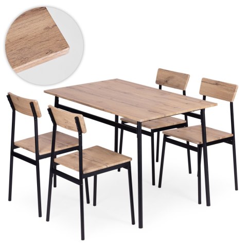 Zestaw Mebli Do Jadalni Kuchni Stół + 4 Krzesła Malmo Modernhome