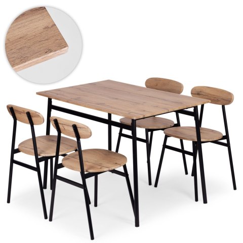 Zestaw Mebli Do Jadalni Kuchni Stół + 4 Krzesła Oslo Modernhome