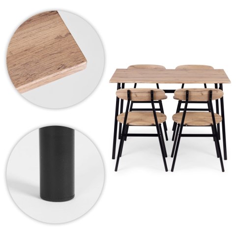 Zestaw Mebli Do Jadalni Kuchni Stół + 4 Krzesła Oslo Modernhome