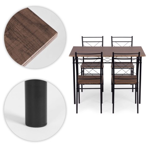 Zestaw Mebli Do Jadalni Kuchni Stół + 4 Krzesła Verona Modernhome