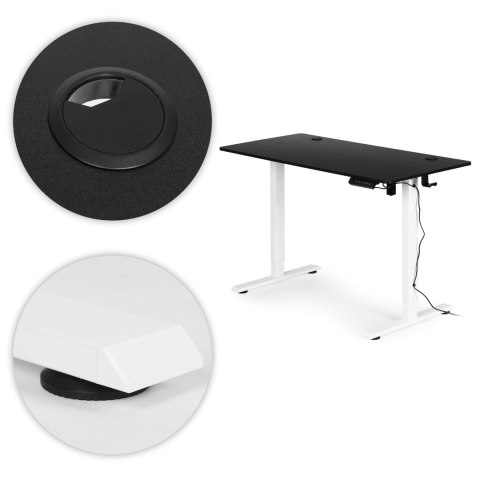Biurko Elektryczne Regulowane 120x60 Cm Regulacja Wysokości 72-117 Cm Modernhome