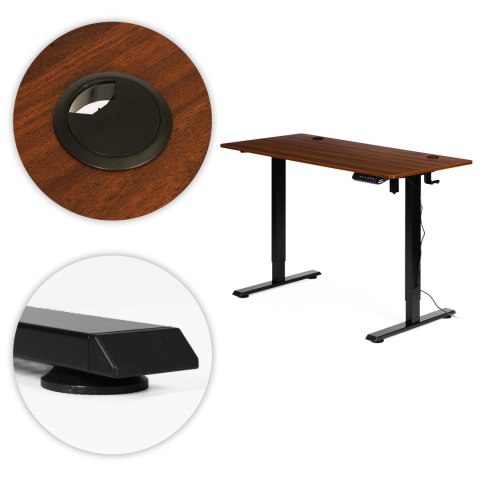 Biurko Elektryczne Regulowane 120x60 Cm Regulacja Wysokości 72-117 Cm Modernhome