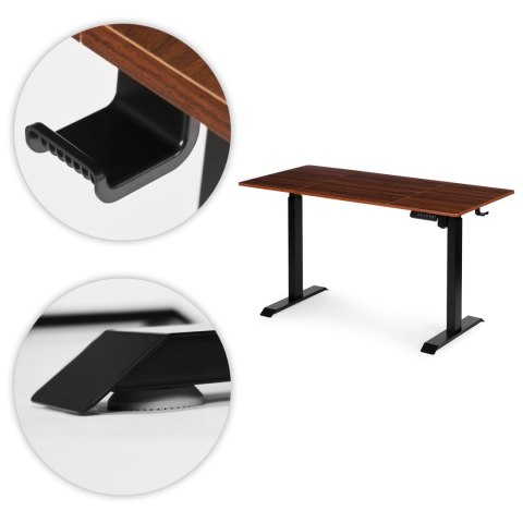 Biurko Elektryczne Regulowane 140x70 Cm Regulacja Wysokości 76-121 Cm Modernhome