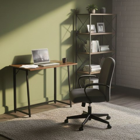 Biurko Komputerowe Składane 80x45 Cm Stolik Pod Laptopa Loft Ciemny Orzech Modernhome