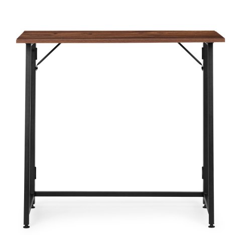 Biurko Komputerowe Składane 80x45 Cm Stolik Pod Laptopa Loft Ciemny Orzech Modernhome