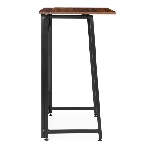 Biurko Komputerowe Składane 80x45 Cm Stolik Pod Laptopa Loft Ciemny Orzech Modernhome