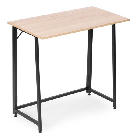 Biurko Komputerowe Składane 80x45 Cm Stolik Pod Laptopa Loft Jasny Dąbmodernhome