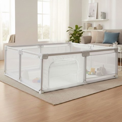 Kojec Dla Dziecka 180x160 Cm Suchy Basen Plac Zabaw Szary + Torba Ecotoys