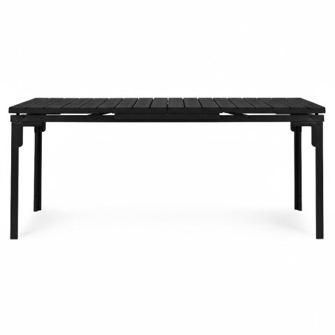 Stół Ogrodowy Rozkładany 180-240 Cm Do 12 Os. Stal Hdpe Czarny Multigarden