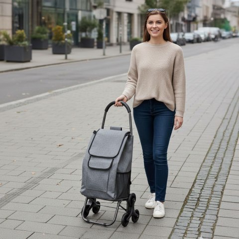 Wózek Na Zakupy Torba 33 Litry Potrójne Koła Dodatkowe Kieszenie Modernhome