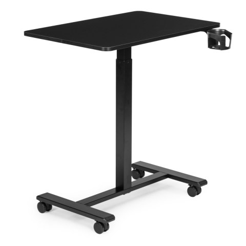 Mobilne biurko 70x48 cm stolik pod laptopa regulacja wysokości 71,5-112 cm czarny ModernHome