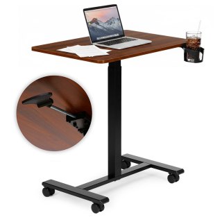 Mobilne biurko 70x48 cm stolik pod laptopa regulacja wysokości 71,5-112 cm drewniany blat ModernHome