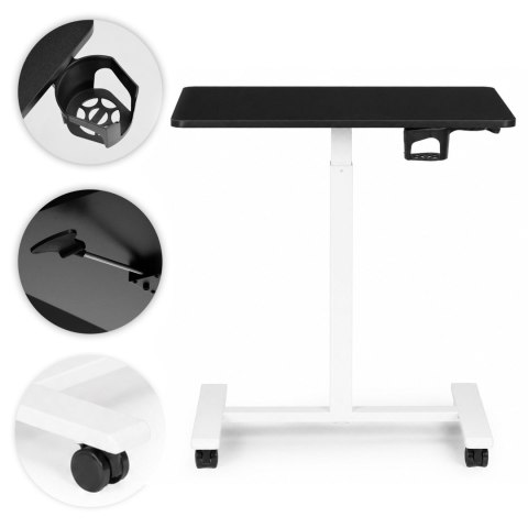 Mobilne biurko regulowane 70x48 cm stolik pod laptopa regulacja wysokości 71,5-112 cm ModernHome