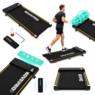 Bieżnia domowa elektryczna walking pad treningowy pod biurko 10 km/h pilot aplikacja MOVEPRO