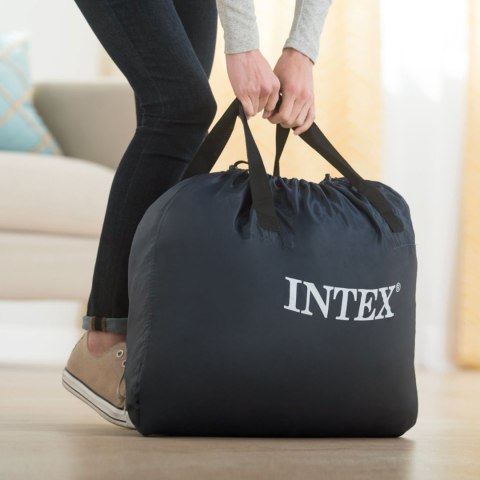 Duży materac dmuchany dwuosobowy 203x152x51 cm z wbudowaną pompką elektryczną łóżko INTEX 64490