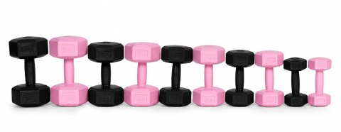Hantle sześciokątne zestaw 2x5 kg ciężarki do ćwiczeń obciążniki fitness czarne MOVEPRO