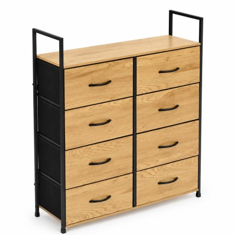 Szafka komoda 8 szuflad materiałowych 80 cm organizer tekstylny MDF loft ModernHome