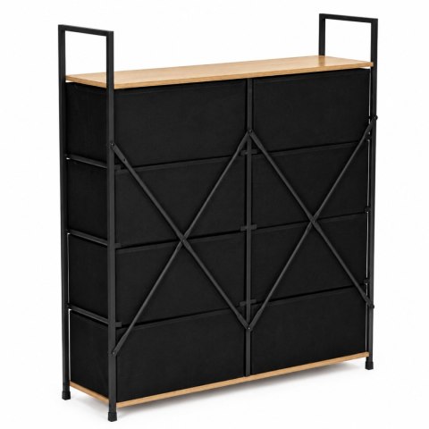 Szafka komoda 8 szuflad materiałowych 80 cm organizer tekstylny MDF loft ModernHome