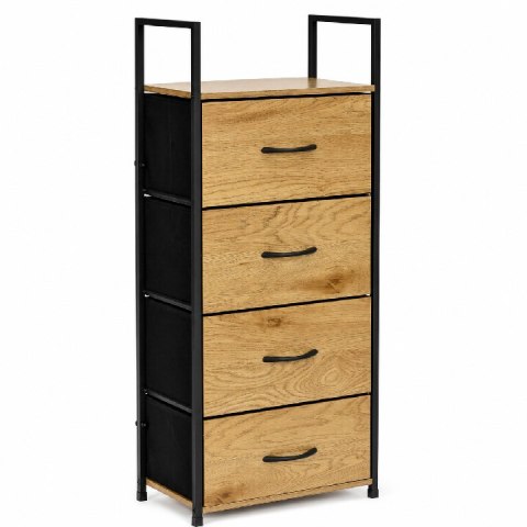 Szafka z 4 szufladami materiałowymi regał cm organizer tekstylny loft ModernHome