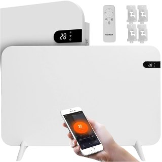 Grzejnik na podczerwień z wyświetlaczem panel grzewczy 45x70 cm promiennik IR 450W WIFI