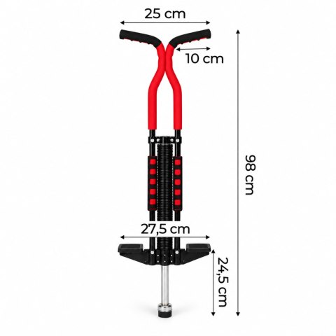 Pogo drążek do skakania jump stick skoczek dla dzieci do 80 kg czarny