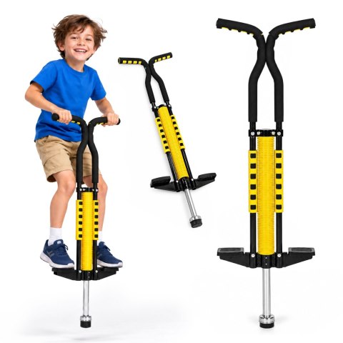 Pogo drążek do skakania jump stick skoczek dla dzieci do 80 kg żółty