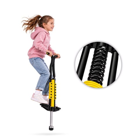Pogo drążek do skakania jump stick skoczek dla dzieci do 80 kg żółty