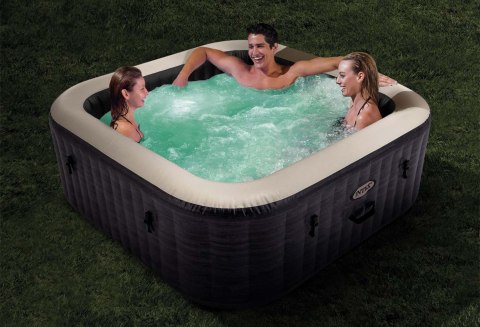 Nadmuchiwane Spa Kwadratowe Basen Z Hydromasażem 4 Os. 175x71 Cm Akcesoria Premium Intex 28450