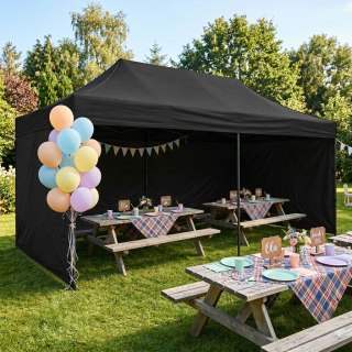 Pawilon Ogrodowy Eventowy Automatyczny Samorozkładalny Namiot 3x6 M Czarny Multigarden