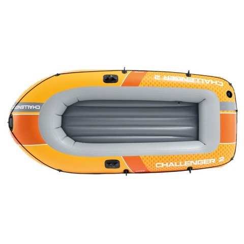 Ponton Dmuchany 2-osobowy 236x114 Cm PVC 0,45 Mm Pompka 2 Wiosła