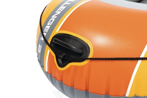 Ponton Dmuchany 2-osobowy 236x114 Cm PVC 0,45 Mm Pompka 2 Wiosła