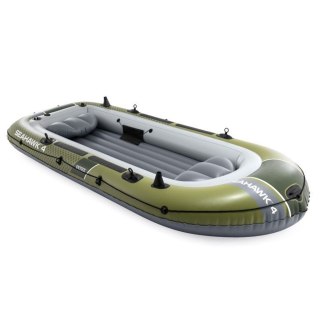 Ponton Dmuchany 4-osobowy PVC 0,75 Mm Z Pompą I Wiosłami