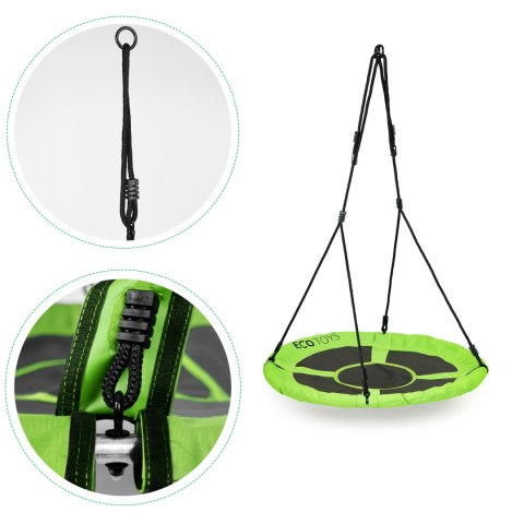 Huśtawka ogrodowa bocianie gniazdo 100 cm zielona ECOTOYS