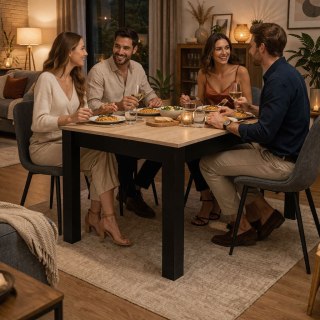 Stół Prostokątny Do Kuchni Jadalni Dla 4 Osób 120x80 Cm Dąb Sonoma