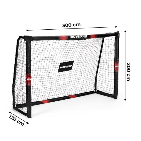 Bramka piłkarska z siatką do piłki nożnej 300x200x120 cm MOVEPRO