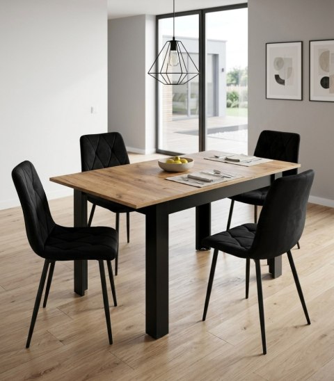 Stół Rozkładany Prostokątny 120-160x80 Cm Dąb Craft