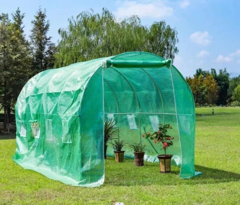 Szklarnia Tunel Ogrodowy Foliowy 4x2x2 M 8 M² Metalowy Stelaż Folia UV