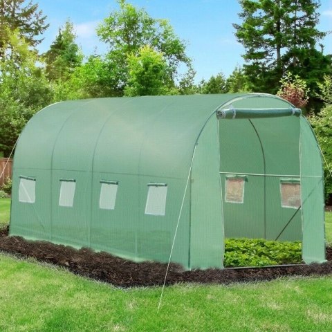Szklarnia Tunel Ogrodowy Foliowy 4x2x2 M 8 M² Metalowy Stelaż Folia UV