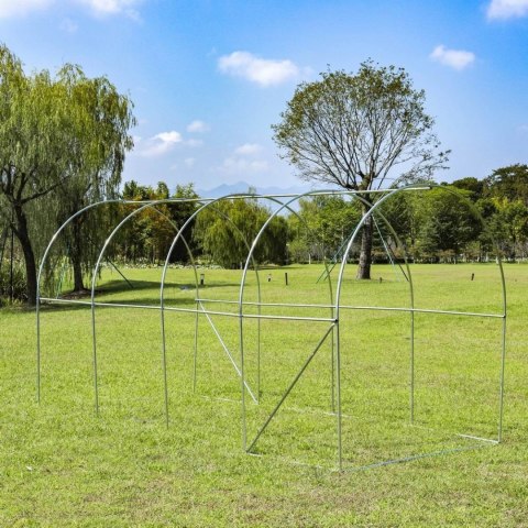 Szklarnia Tunel Ogrodowy Foliowy 4x2x2 M 8 M² Metalowy Stelaż Folia UV