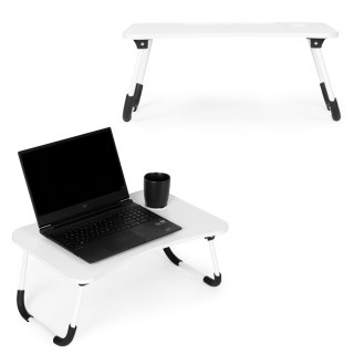 Podstawka Pod Laptopa Składana Stolik Do Łóżka 60x40 Cm Biała