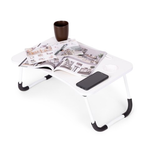 Podstawka Pod Laptopa Składana Stolik Do Łóżka 60x40 Cm Biała