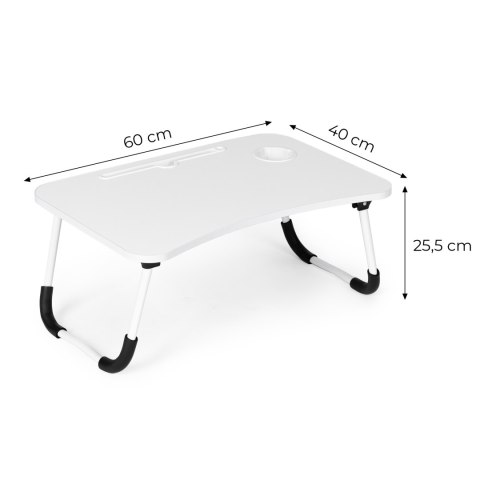 Podstawka Pod Laptopa Składana Stolik Do Łóżka 60x40 Cm Biała