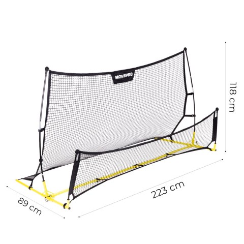 Rebounder Trenażer Piłkarski Dwustronny 220x120 Cm